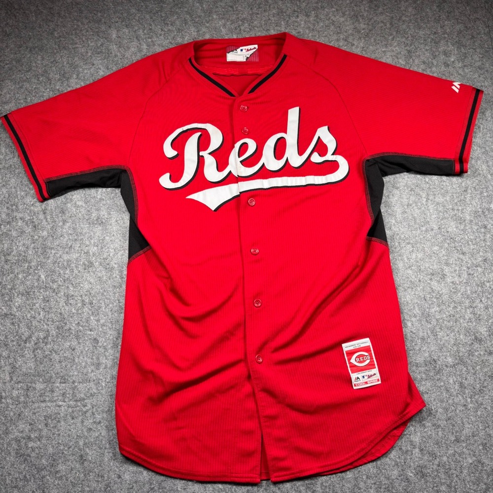 Majestic Cincinnati Reds Authentic Cool Base Jersey Mens 44 Red 3800 02/2015